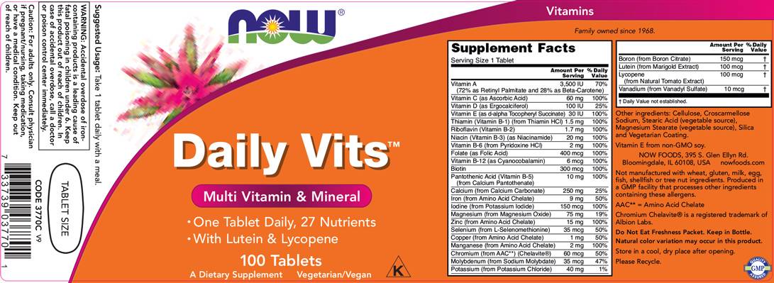 Daily Vits Multi – 100 Tabletten