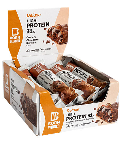 Deluxe Crunchy 31 % High Protein Riegel – 12 x 64 Gramm