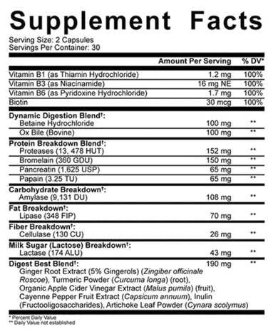 Diges-TEN | Verdauungsenzyme – 60 Kapseln