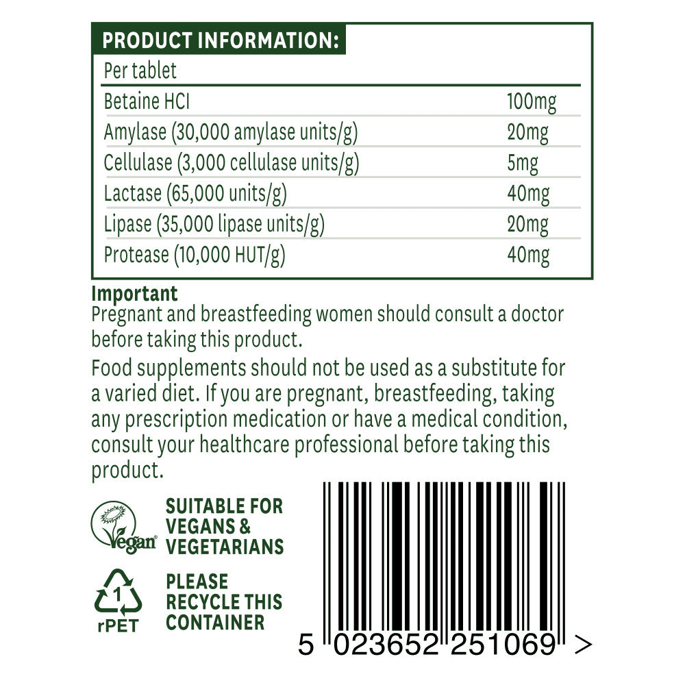 Verdauungsenzyme (Digestive Enzyme Complex) 60 Tabletten NaturesAid