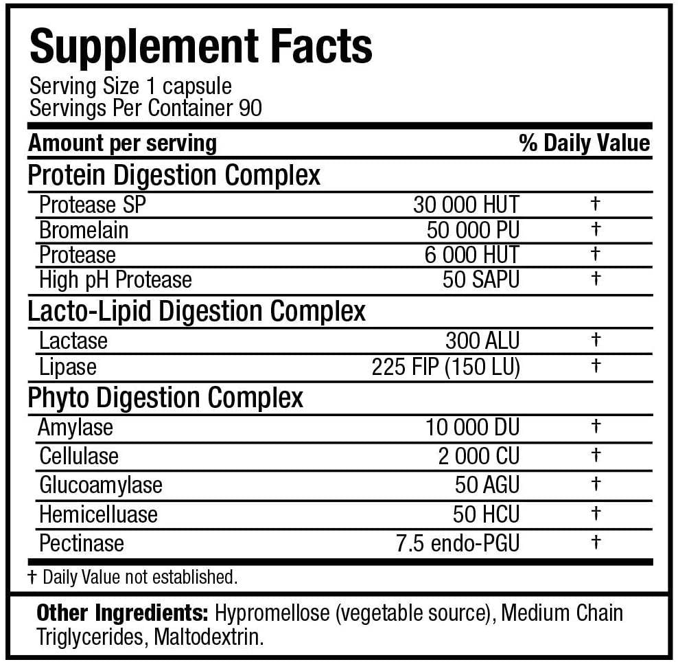 Verdauungsenzyme/Optimale Proteinaufnahme – 90 Kapseln