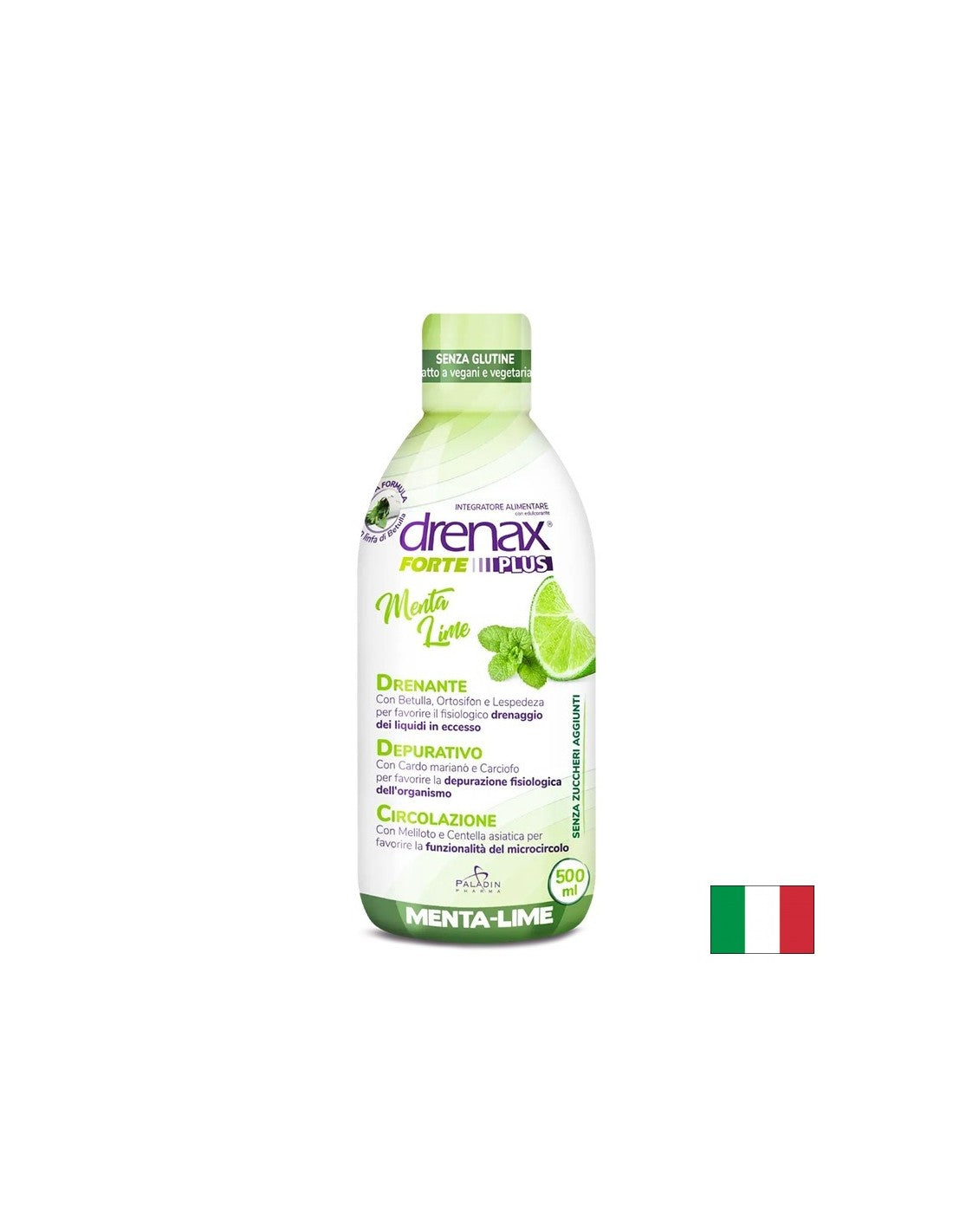 Diuretische Entgiftungsformel – Drenax – Drenax® mit weißer Birke, schwarzer Johannisbeere und Steinklee, 500 ml, 16 Dosen, mit Minz- und Limettengeschmack