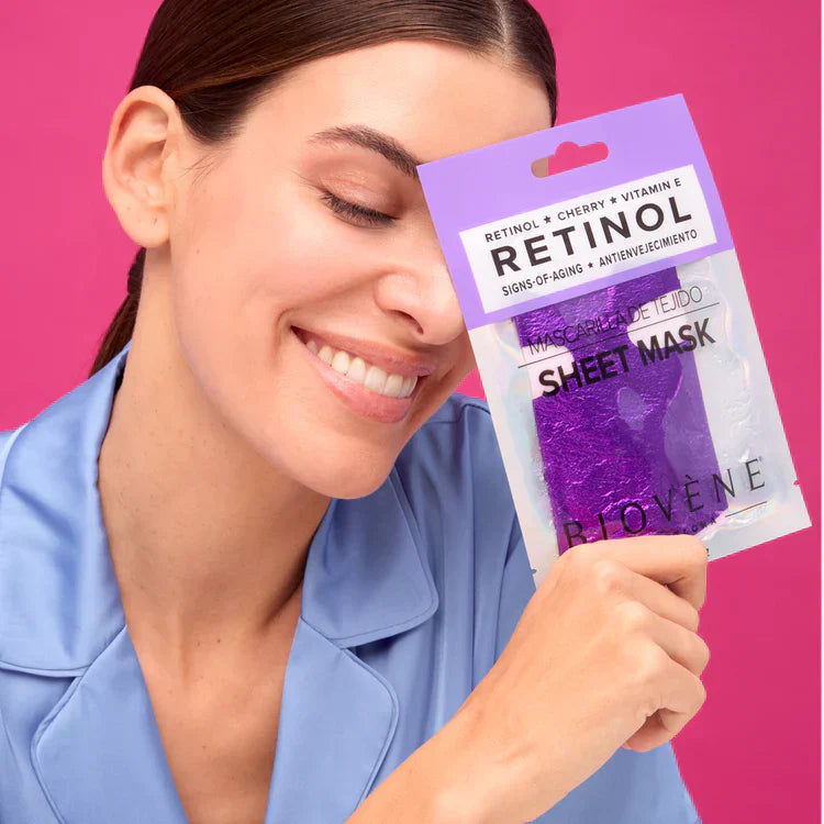 Retinol-Maske mit Kirschen und Vitamin E zur Reduzierung von Alterserscheinungen, 1 Paar