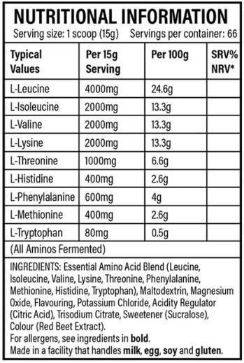 EAA-Pulver | Essentielle Aminosäureformel – 1000 Gramm