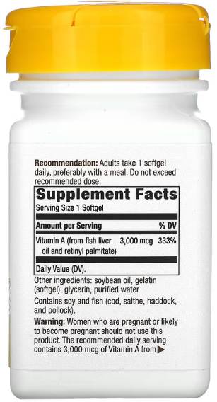 Vitamin A 10.000 IU - 100 Kapseln