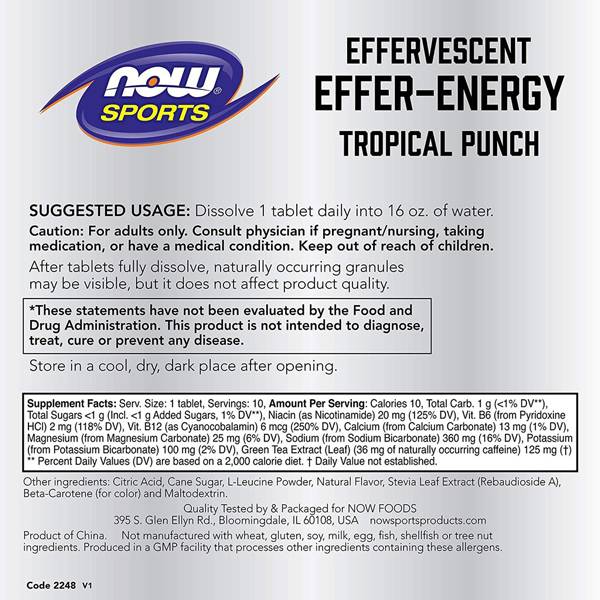 Effer-Energy/Effervescent Energy – 10 lösliche Tabletten