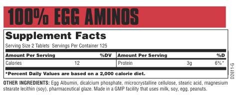 100% Eier Amino 250 Tabletten