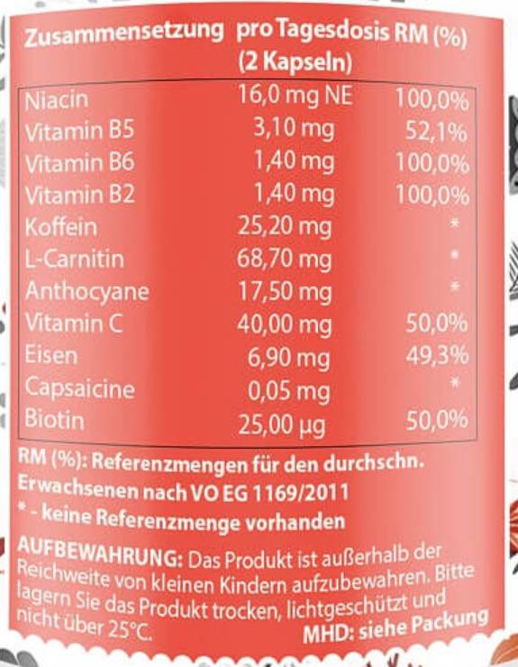 Energiebooster | mit Vitaminen und Koffein – 60 Kapseln