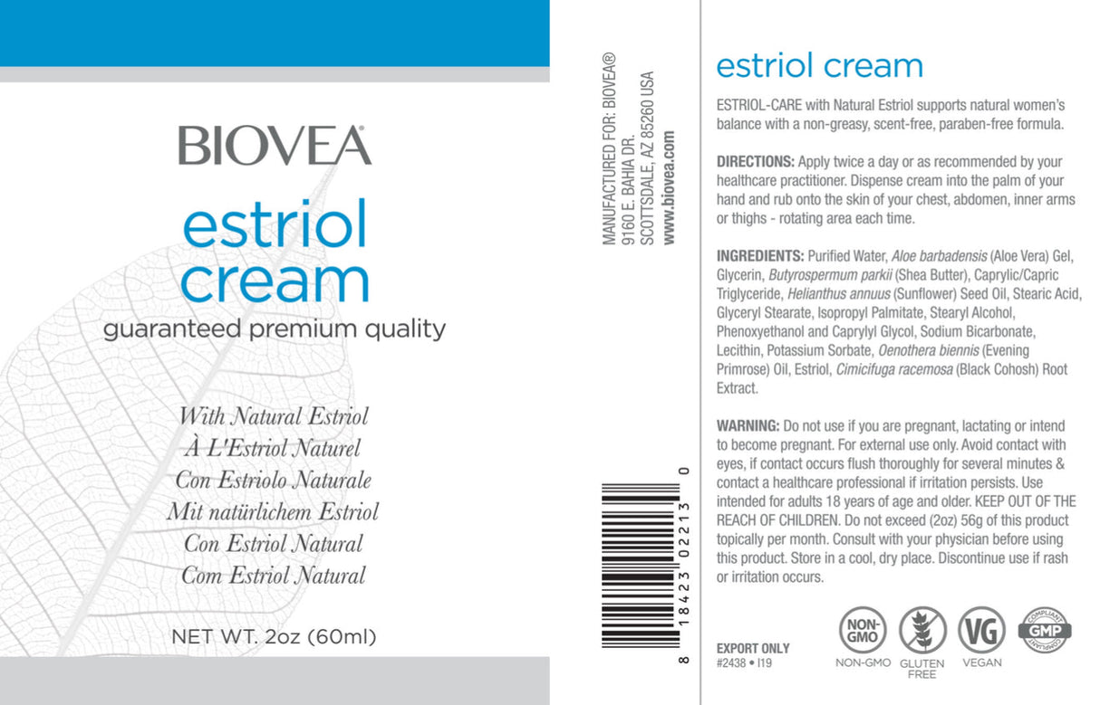 <tc>Biovea</tc> ESTRIOL CREME 60 ml. / <tc>Biovea</tc> ESTRIOL CREME
