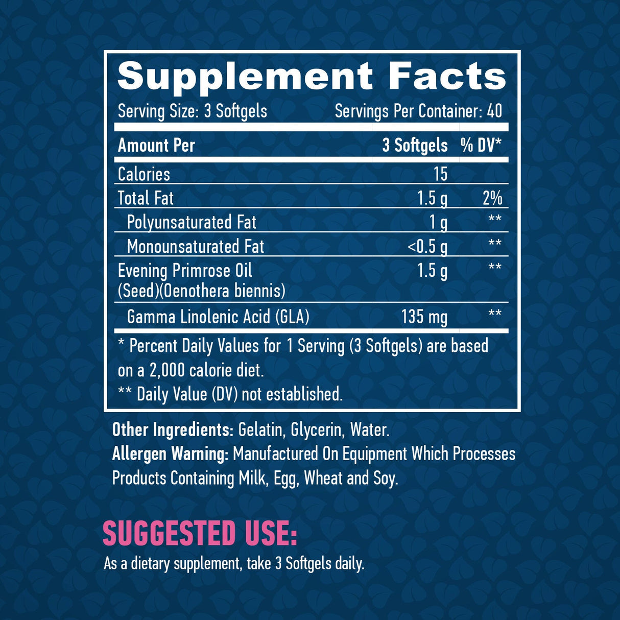 Nachtkerzenöl/Kaltgepresst/500 mg./120 Kapseln