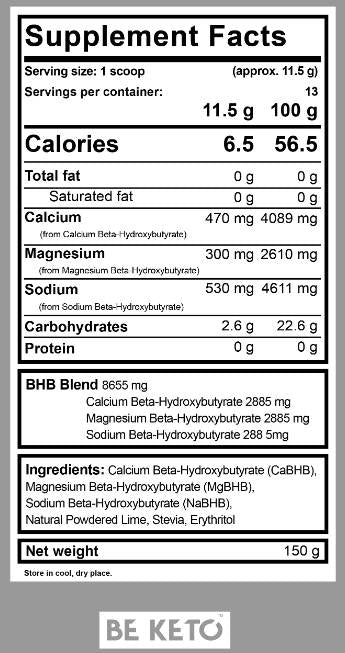 Exogene Ketone | mit BHB - 150 Gramm
