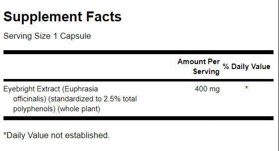 Augentrost-Extrakt 400 mg – 60 Kapseln