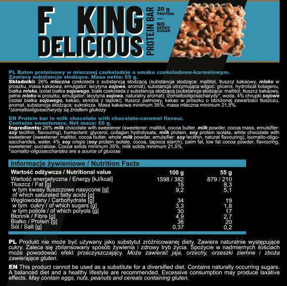 F**CKING Delicious Protein Bar – 55 Gramm