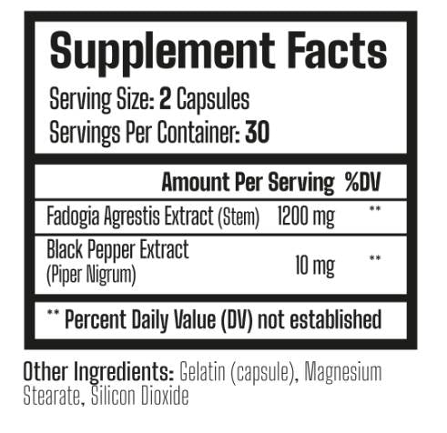 Fadogia Agrestis 600 mg – 60 Kapseln