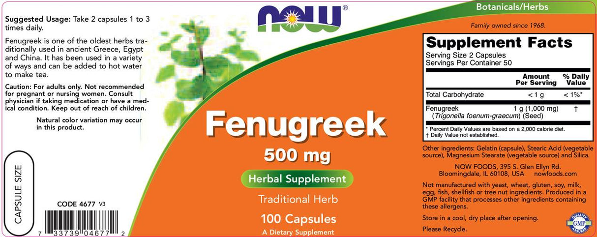 Bockshornklee 500 mg – 100 Kapseln