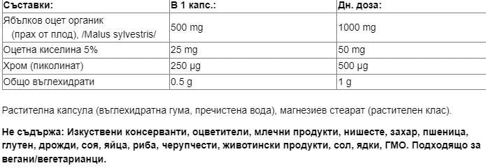 Fermentierter Apfelessig 500 mg | Plus Chrom 250 µg – 90 Kapseln