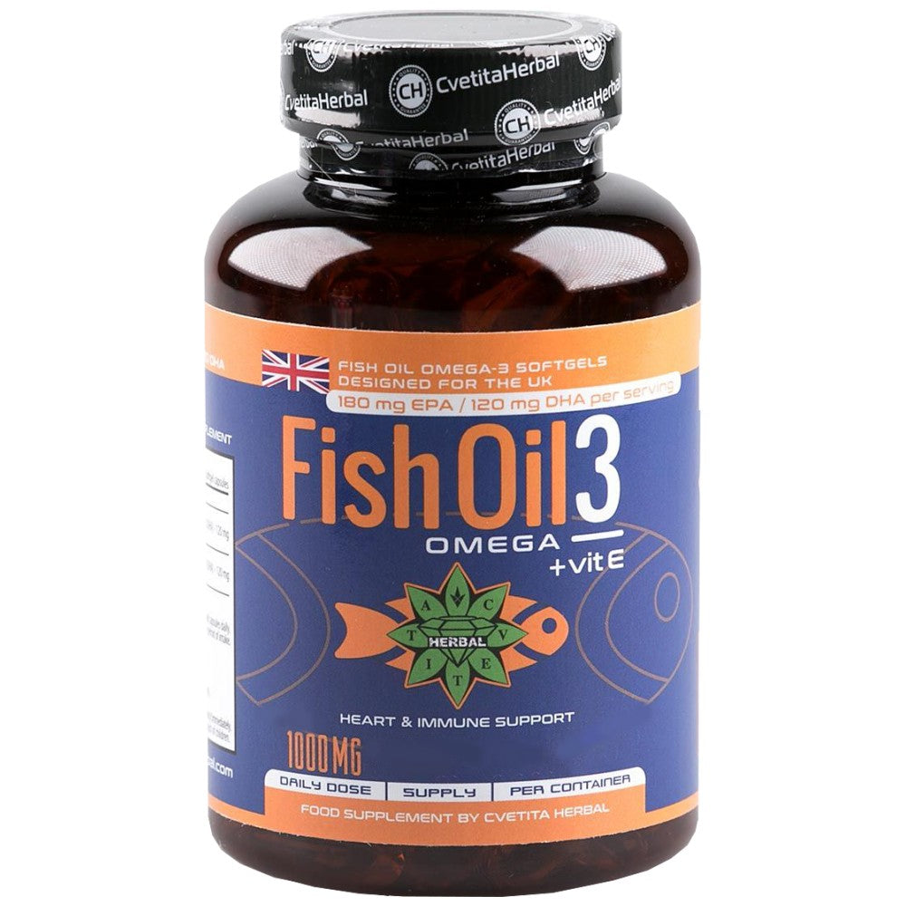 Fischöl 3 + Vitamin E 1000 mg – 90 Gelkapseln