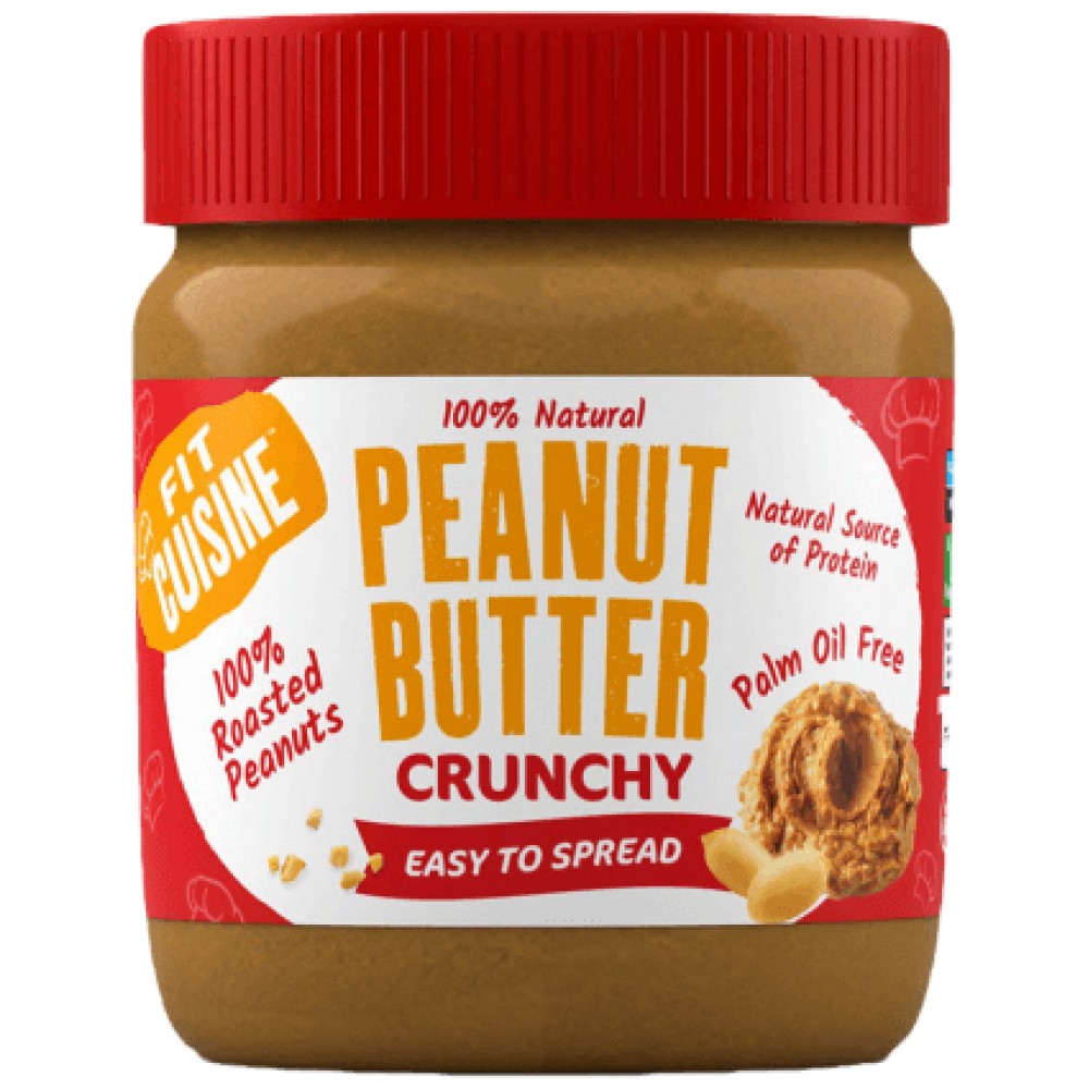 Fit Cuisine 100 % Erdnussbutter – knusprig – 350 Gramm
