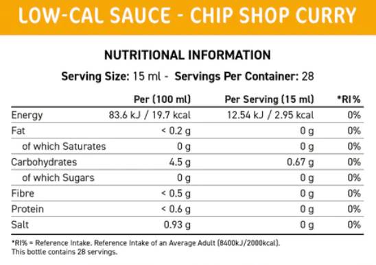 Fit Cuisine Low-Cal-Sauce | Chip Shop Curry - 425 ml