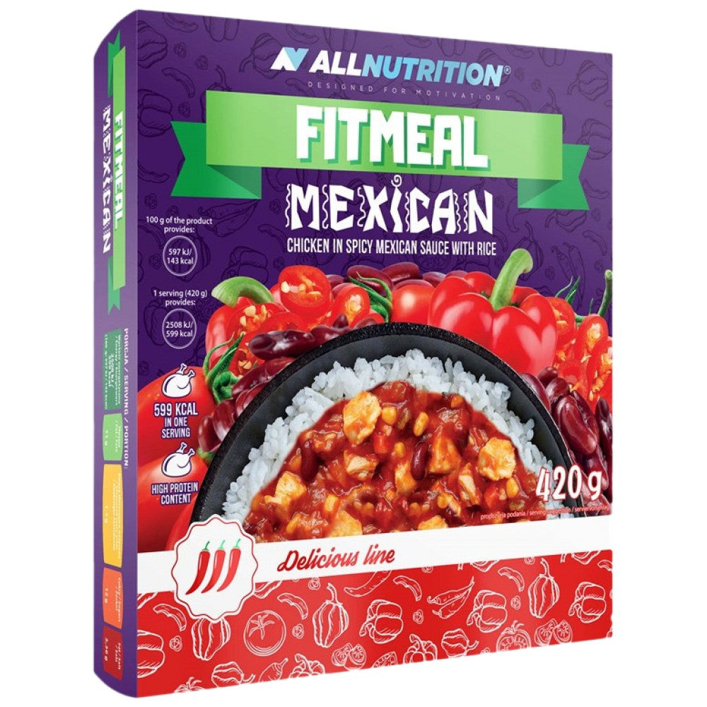 FitMeal Mexikanisch | Verzehrfertige Mahlzeit mit hohem Proteingehalt – 420 Gramm