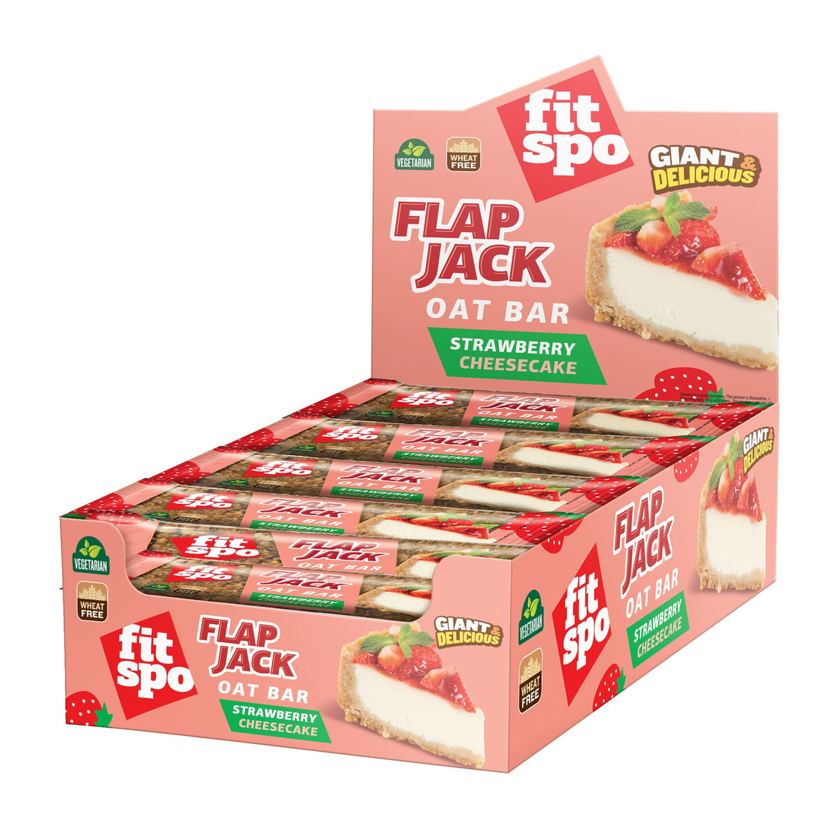 Flap Jack – Energy Oat Bar Erdbeer-Käsekuchen – 12 × 90 g