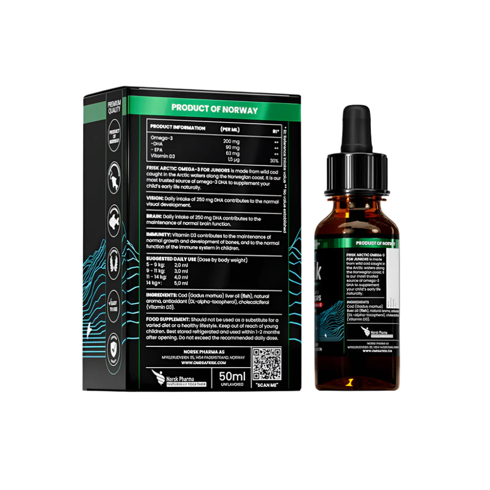 Arktische Kinder-Omega-3 für Kinder-Wildfische aus Norwegen / Zitronengeschmack-50 ml