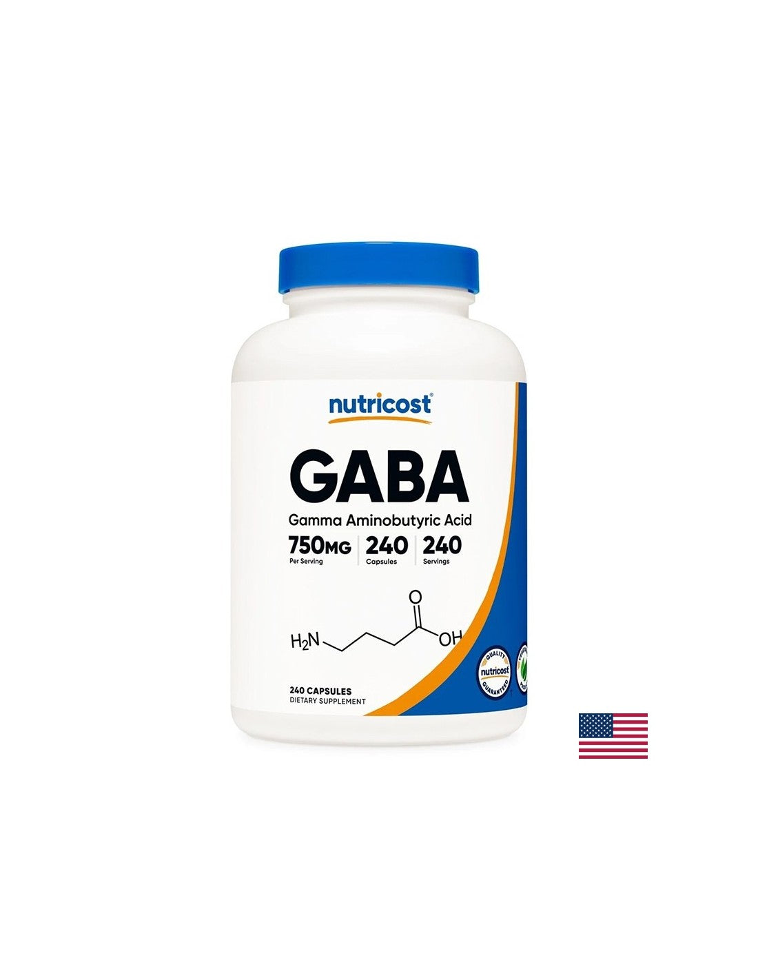 Stress und gute Laune – Gamma-Aminobuttersäure (GABA), 750 mg x 240 Kapseln