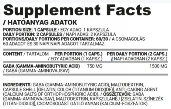 GABA 750 mg – 60 Kapseln