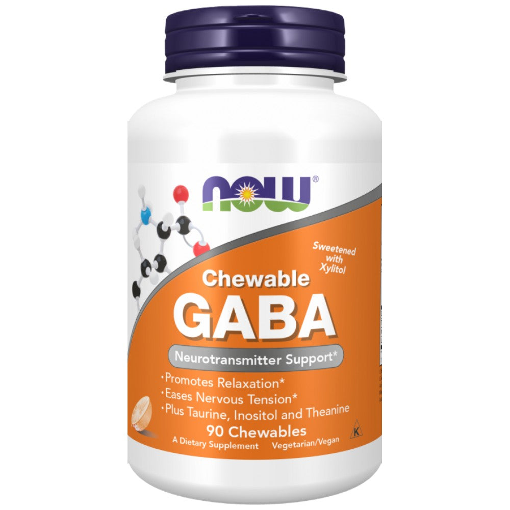 GABA Kautabletten | mit Taurin, Inosit und Theanin – 90 Kautabletten