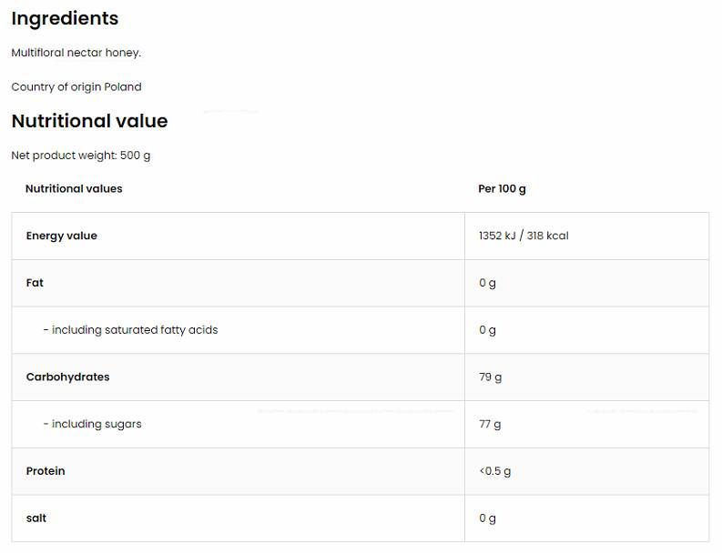 Natural Multiflower Honey / натуралeicht