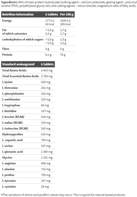 GOLD Chicken-Pro AMINO 9000 Mega Tabs – 300 Tabletten