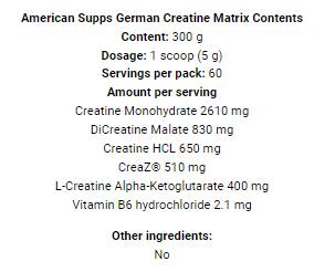 Deutsche Kreatinmatrix | mit CreaZ® - 300 Gramm