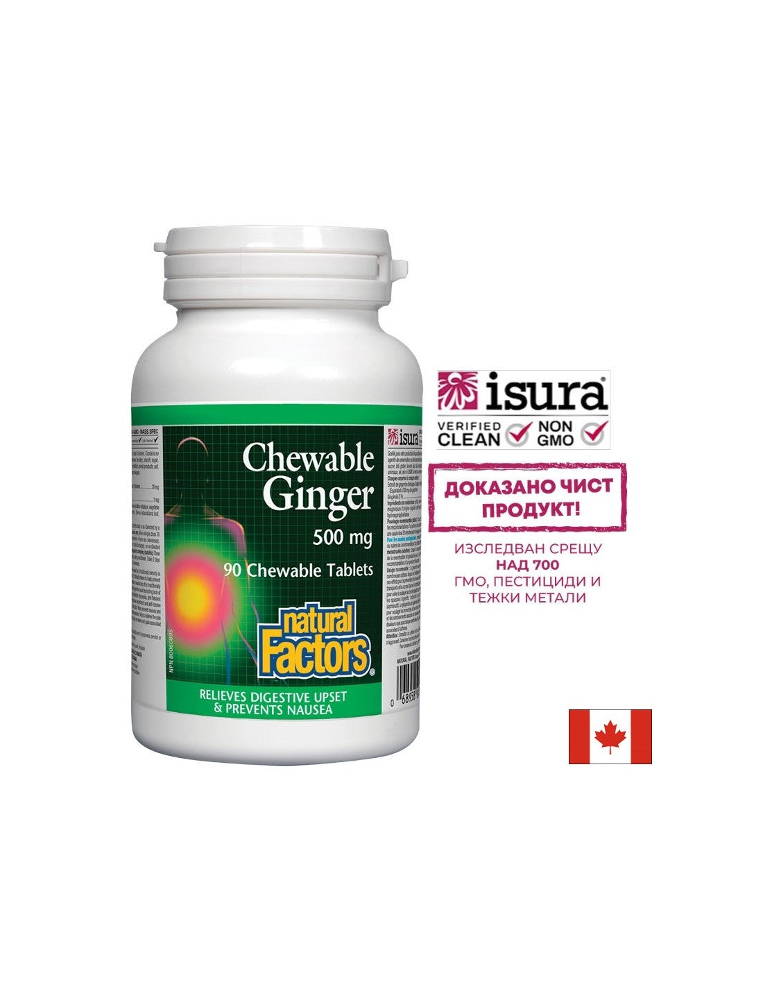 Kaubarer Ingwer 500 mg – 90 Kautabletten
