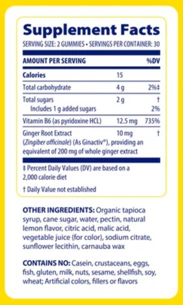 Gummibärchen mit Ingwer und Vitamin B6 – 60 Gummibärchen