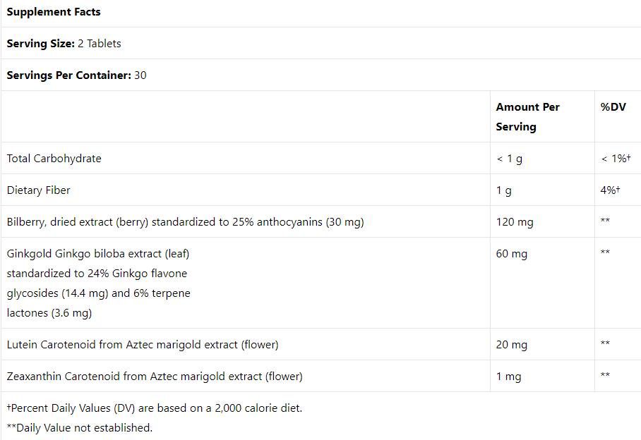 GinkGold Augen 100 mg – 60 Tabletten