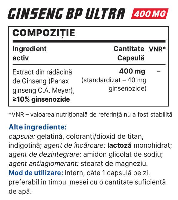 Ginseng BP Ultra 400 mg – 30 Kapseln