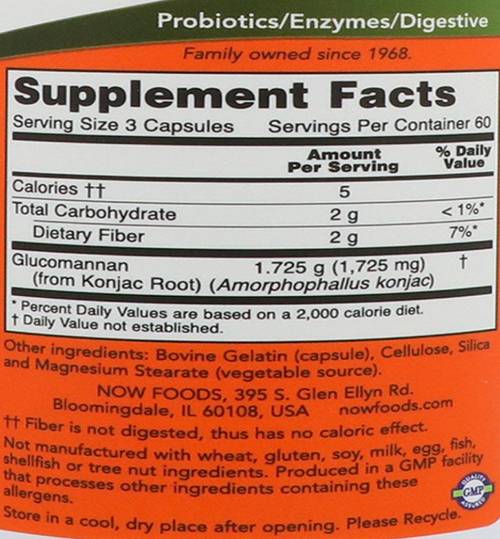 Glucomannan 575 mg – 180 Kapseln