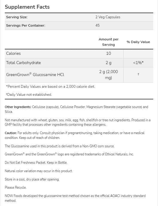 Glucosamin 1000 Vegetarisch | GreenGrown® – 90 Kapseln