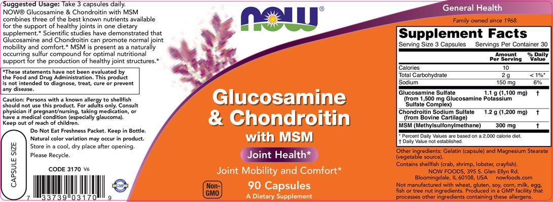 Glucosamin & Chondroitin + MSM – 90 Kapseln