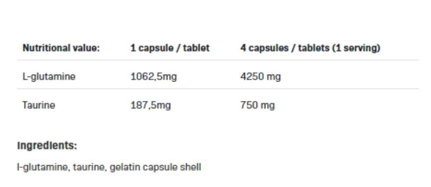 Glutamin 1250 XtraCaps – 360 Kapseln