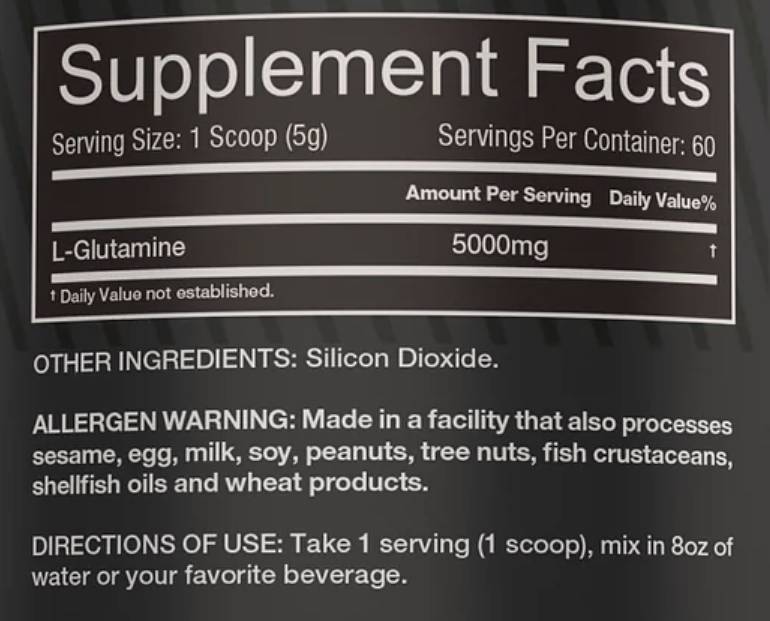 Glutaminpulver | Geschmacksneutral 300 Gramm