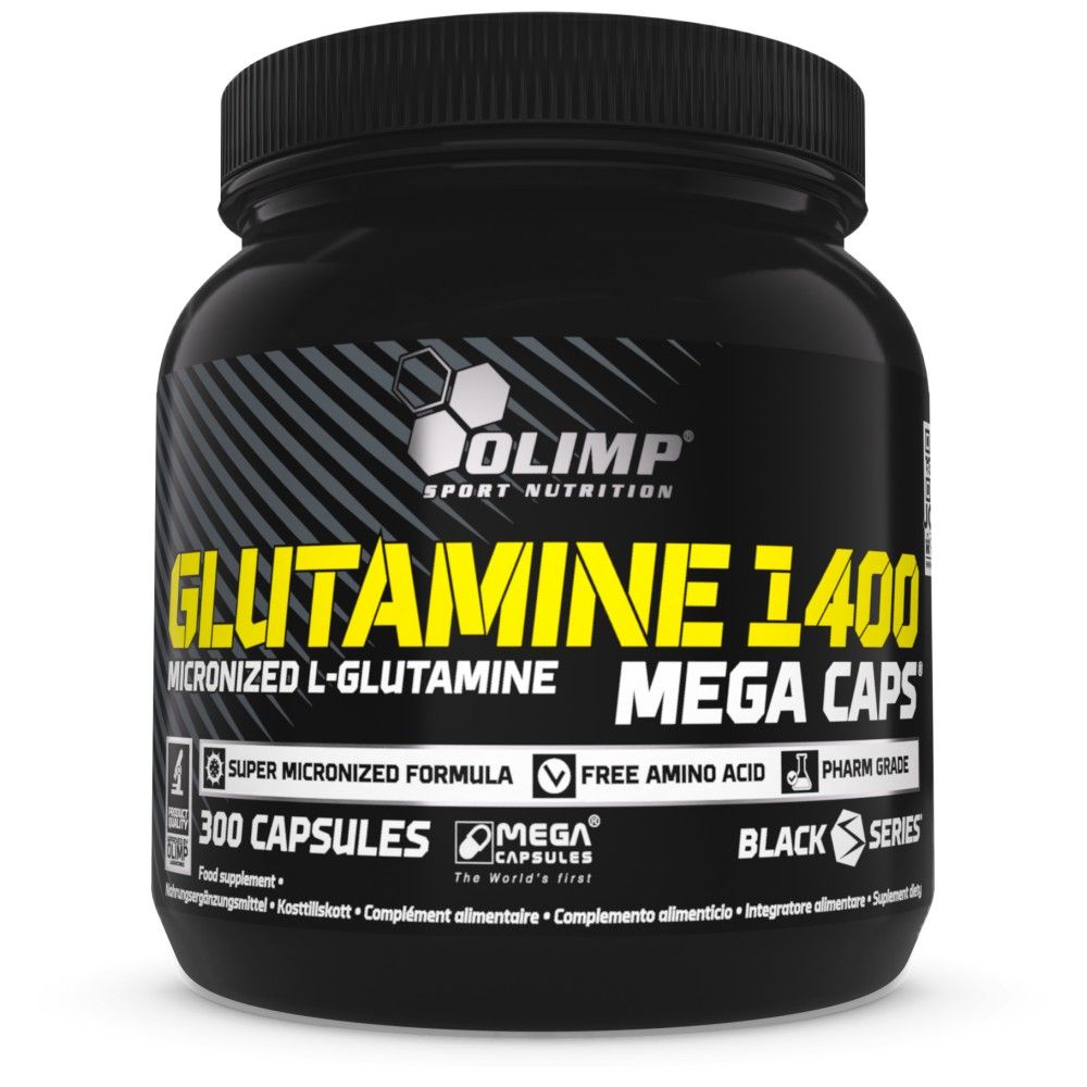 Glutamin -Mega -Kappen 1400 - 300 Kapseln