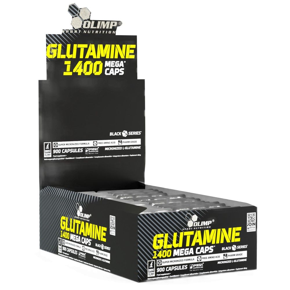 Glutamin -Mega -Kappen 1400 - 30 x 30 Kapseln