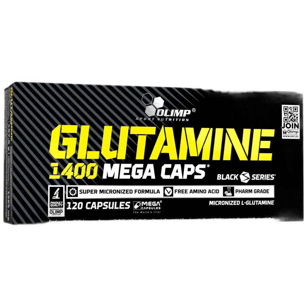 Glutamin -Mega -Kappen 1400 - 120 Kapseln