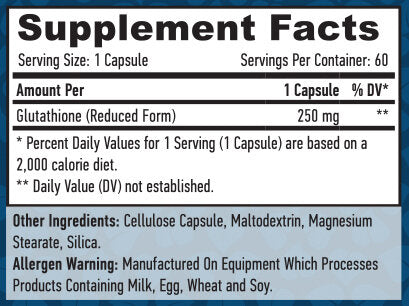 Glutathion 250 mg./60 VCaps.