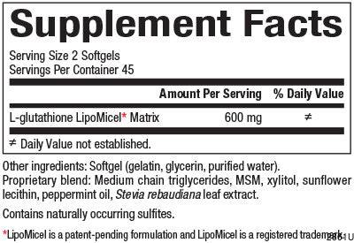 Glutathion LipoMicel Matrix 300 mg – 90 Gelkapseln