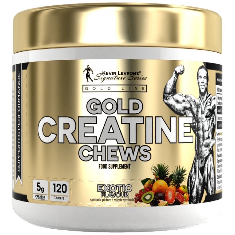 Gold Kreatin-Kaubonbons | Kreatin-Monohydrat – 120 Kautabletten