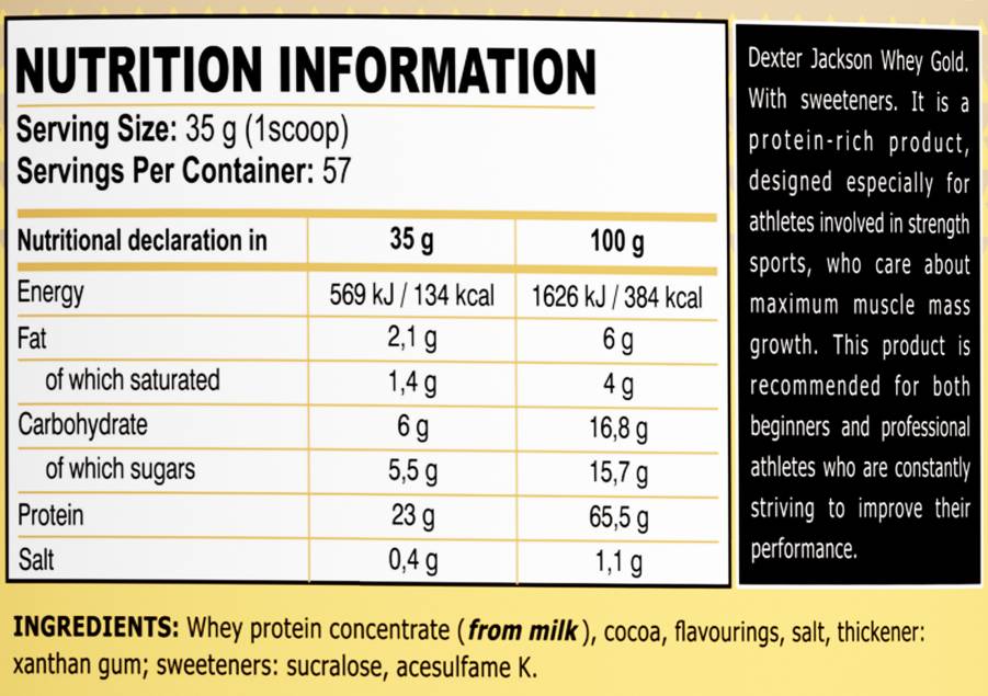 Gold-Serie | Gold Whey Proteinmischung – 1995 Gramm