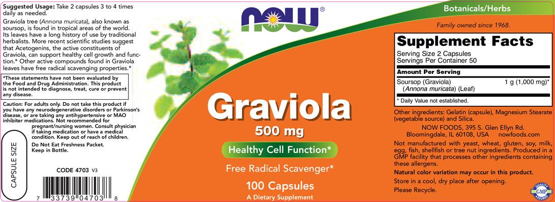 Graviola 500 mg – 100 Kapseln