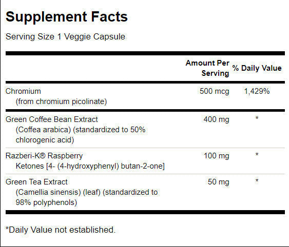 Grüner Kaffee-Komplex 550,5 mg – 60 Kapseln